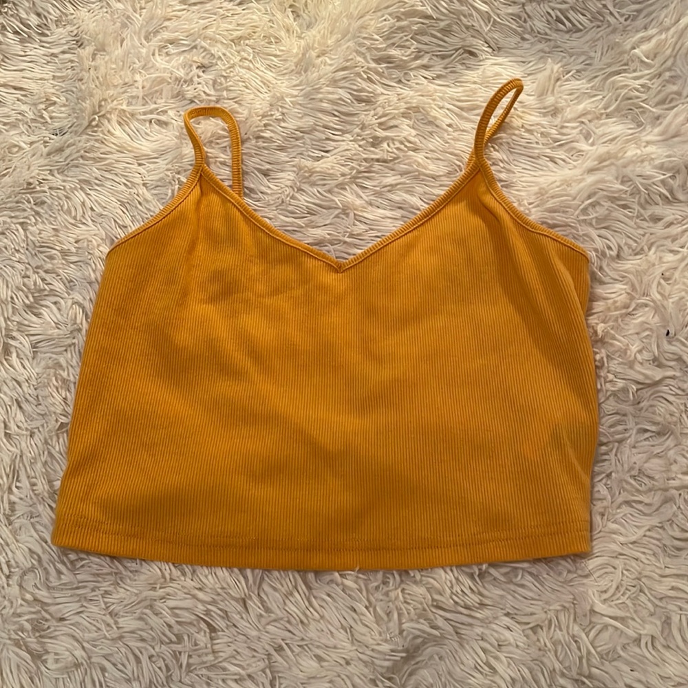 Yellow SHEIN crop top